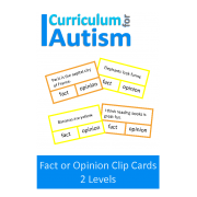 Fact or Opinion Clip Cards (2 levels)